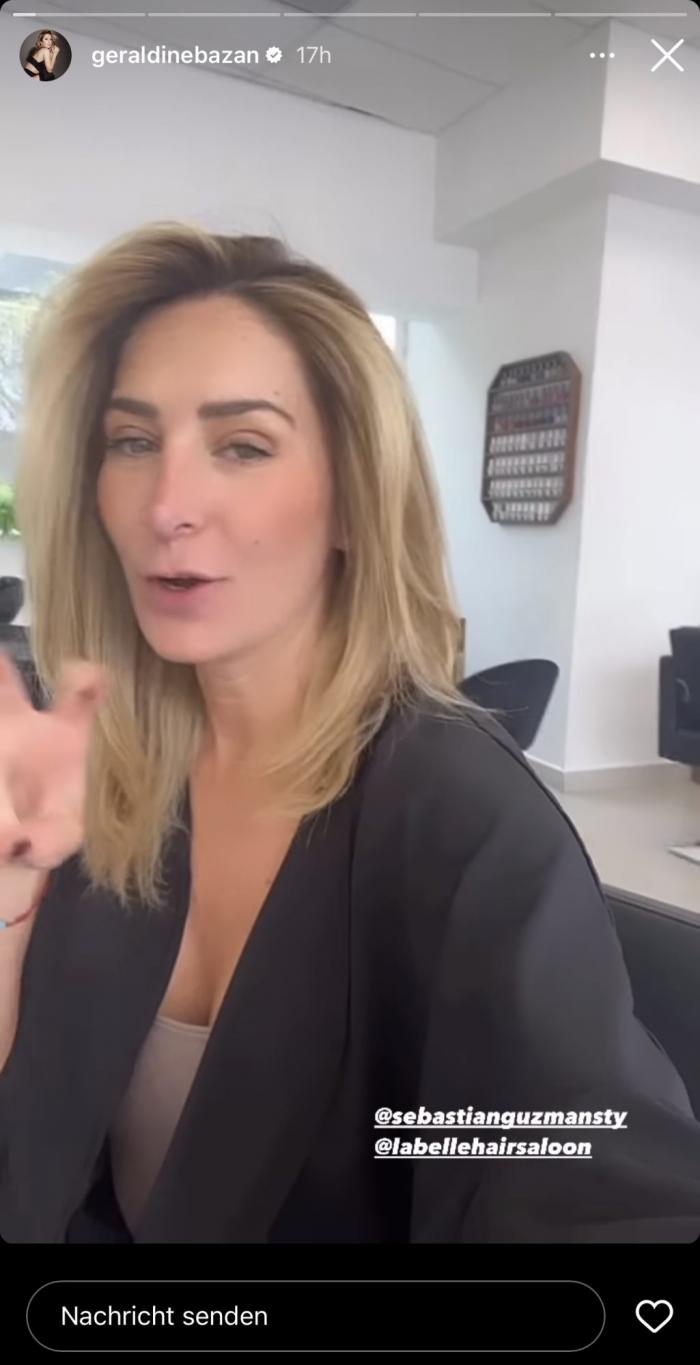 Geraldine Bazan poartă părul desprins
