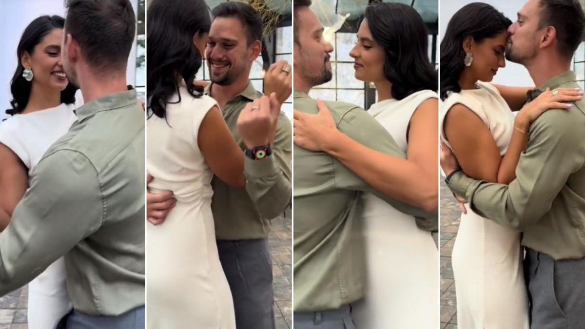 colaj de imagini cu oana mosneagu si vlad gherman cand danseaza
