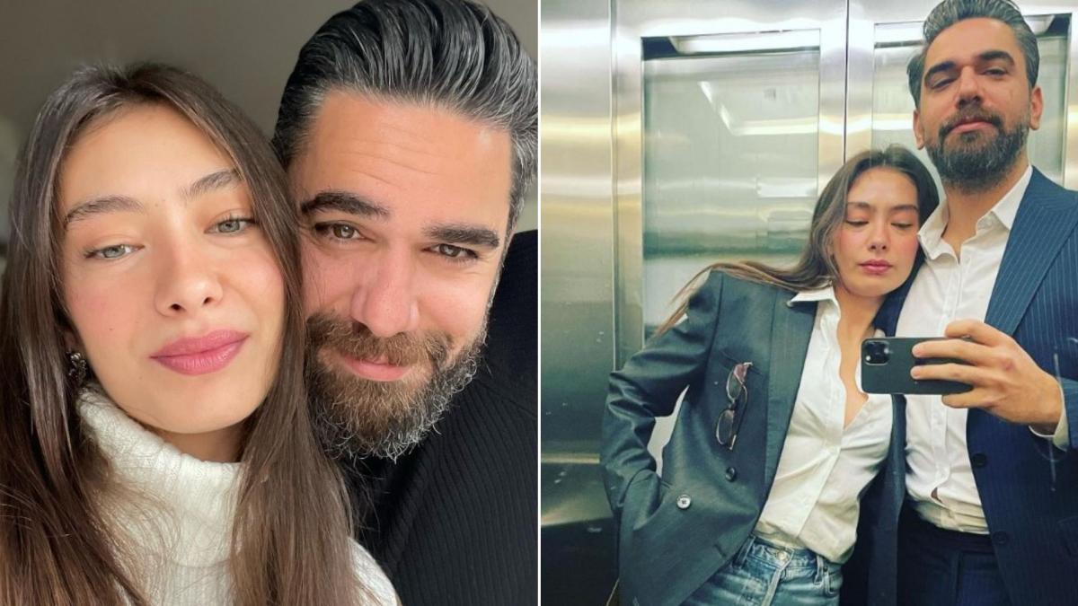 colaj de imagini cu Neslihan Atagül și Kadir Doğulu