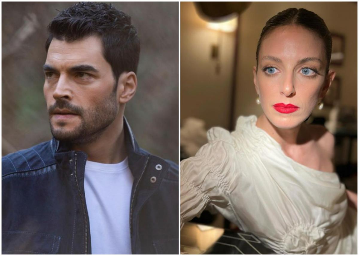 actor poartă un tricou alb și actrița poartă un ruj roșu