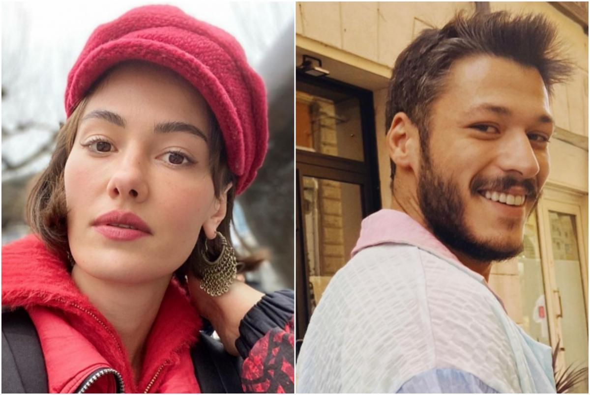 actriță poartă haine de culoare roșie și actor zâmbește cu o cămașă albă