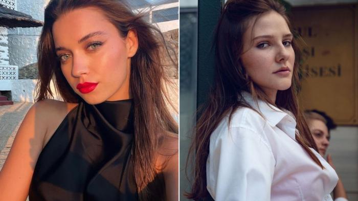 colaj de imagini cu Afra Saraçoğlu și Alina Boz