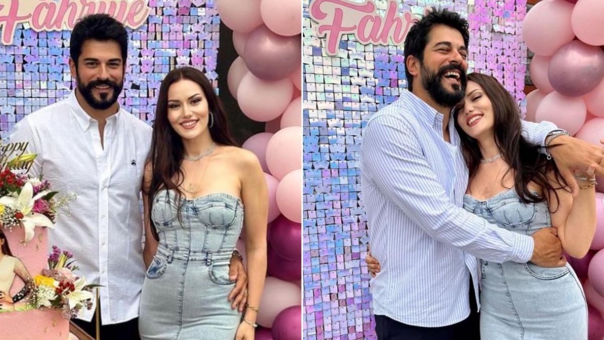 colaj de imagini cu Fahriye Evcen Özçivit si Burak Özçivit