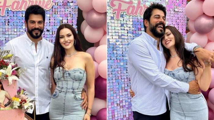 colaj de imagini cu Fahriye Evcen Özçivit si Burak Özçivit