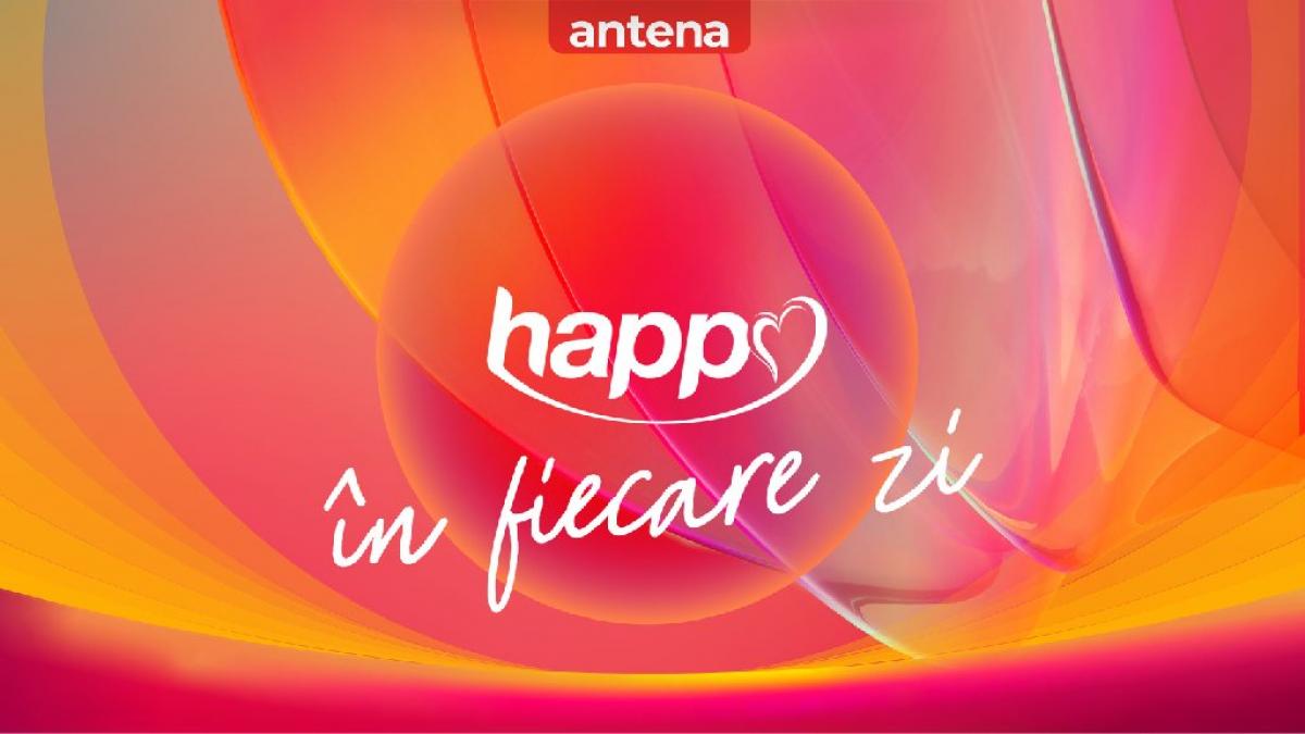logo happy pe fundal roșu cu galben