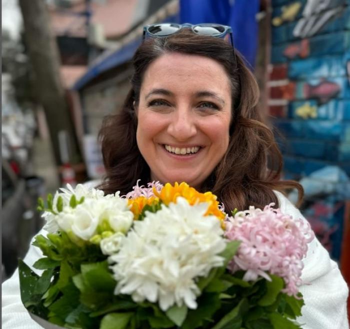 actriță zâmbește