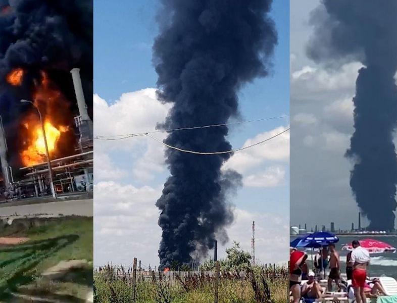 Explozie urmată de incendiu la Rafinăria Petromidia