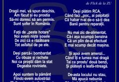Dedicație de Ziua Automobilistului, poezia „ȘOFER ÎN ROMÂNIA”