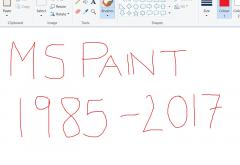 Microsoft renunță la Paint, după 32 de ani 