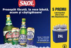 Câștigă o ladă frigorifică auto, electrică, și 36 de doze Skol nepasteurizat