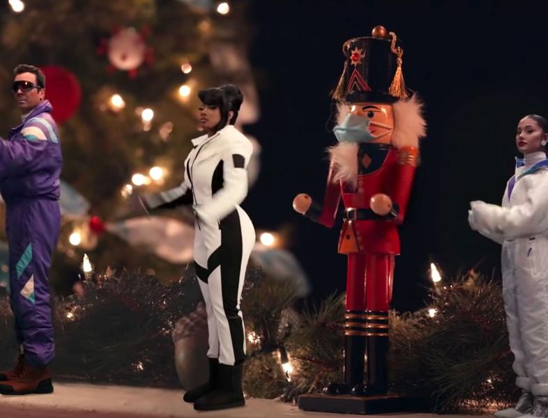 Prima piesă de Crăciun a lui Jimmy Fallon, cu Ariana Grande și Megan Thee Stallion: „It was a Masked Christmas”