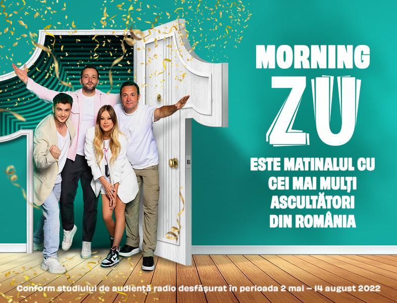 Morning ZU este matinalul cu cei mai mulți ascultători din România