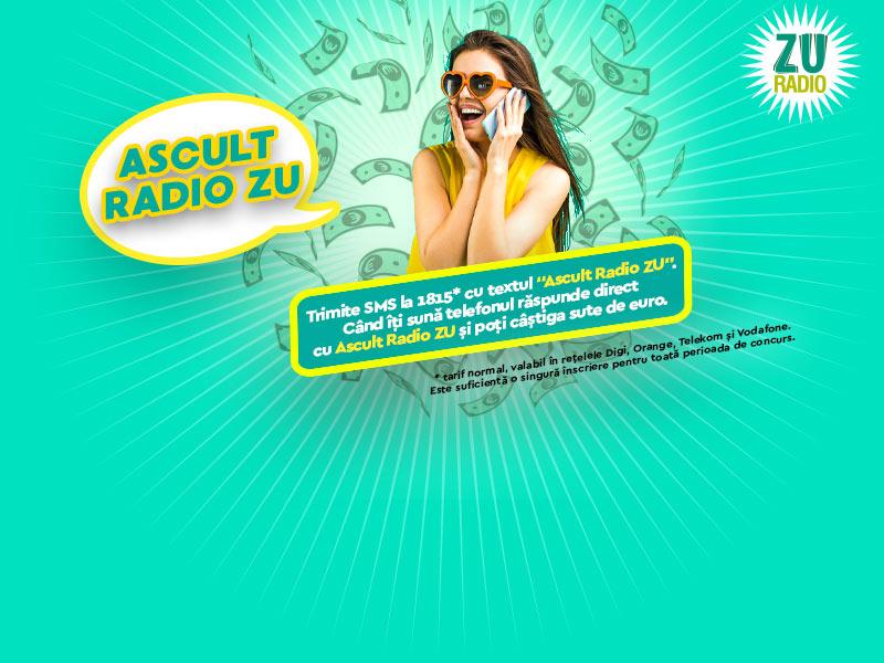 Concursul tău preferat a revenit: Răspunde la telefon cu „Ascult Radio ZU” și câștigă sute de euro!