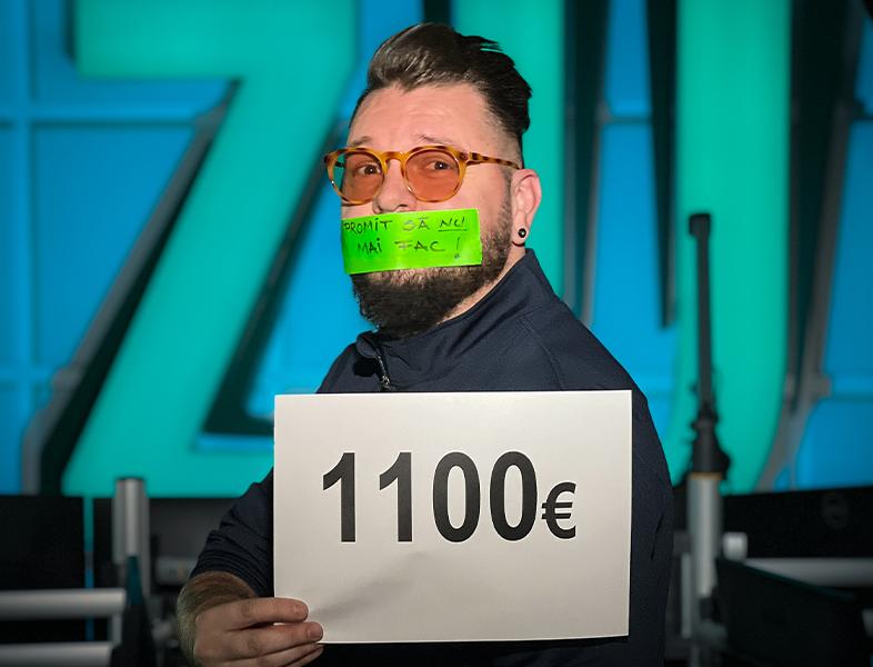 Adi Mihăilă „The Hitman” a dat 1100 de euro la „Ascult Radio ZU”, cel mai mare premiu din concurs